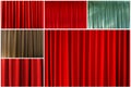 Collection ofÃÂ Six front view curtain. Curtains and draperies interior decoration object